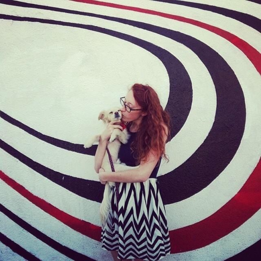 Blue striped dress